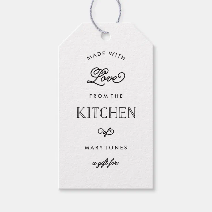 Made With Love Gift Tags Zazzle