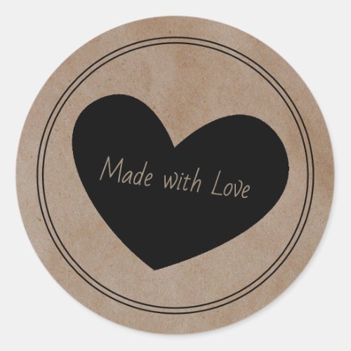 Made With Love Handmade Kraft Packaging Label