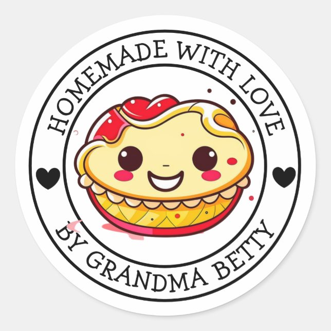 Made with Love, Handmade Pie Labels (Front)