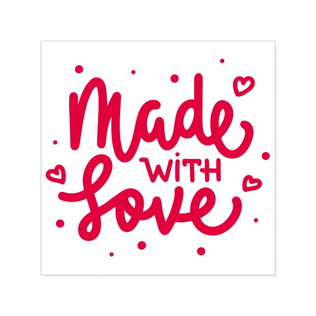 Made With Love Heart Doodle Self-inking Stamp (Design)