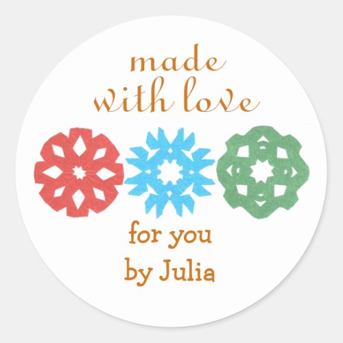 Made With Love holiday gift label