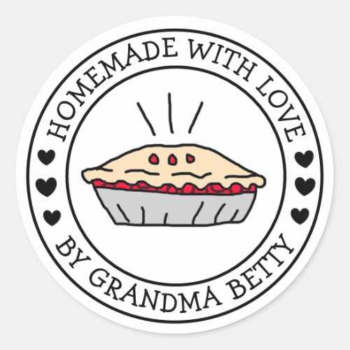 Made with Love Homemade Cherry Pie Gift Labels