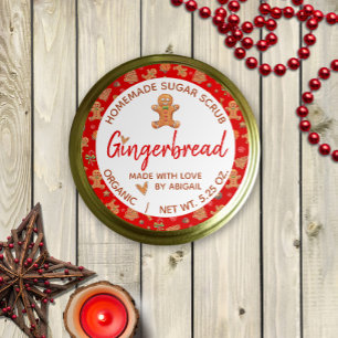 Made With Love 🍪 Homemade Gingerbread Sugar Scrub Classic Round Sticker