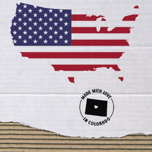 Made With Love in Colorado Rubber Stamp