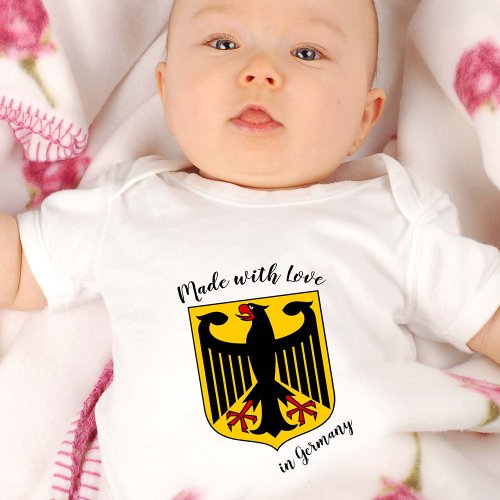 Made with Love in Germany  German flag Baby Bodysuit