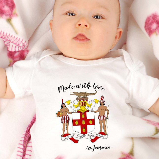 Made with Love in Jamaica / Jamaican flag Baby Bodysuit (Creator Uploaded)