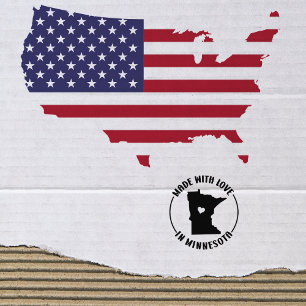 Made With Love in Minnesota, Small Business, Rubber Stamp