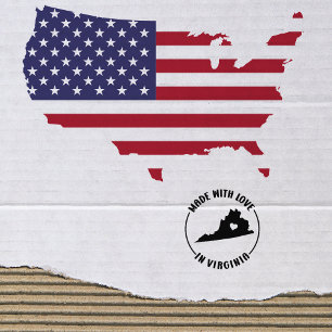 Made With Love in Virginia, Small Business, Rubber Stamp