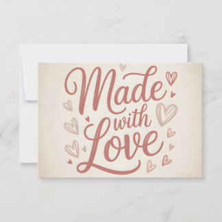 Made with Love Insert Thank You Card