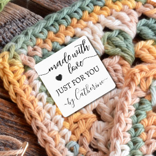 Made with love iron on label