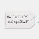 Made with Love Script Turquoise Craft Show Gift Tags