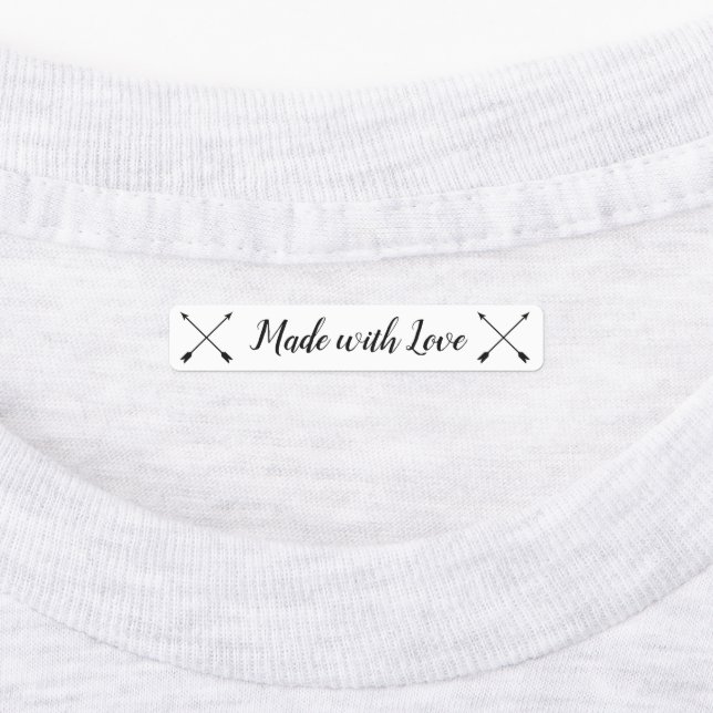 Made with Love kids Clothing Labels, arrows Labels (Affixed)