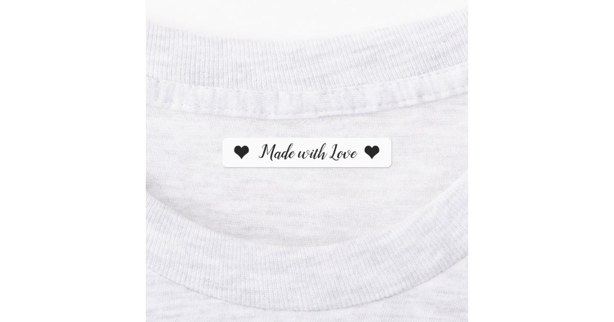 Made with Love kids Clothing Labels, Shirt Label | Zazzle.com