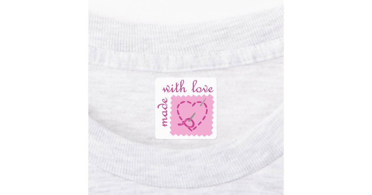 Made with Love kids Clothing Labels, Shirt Label