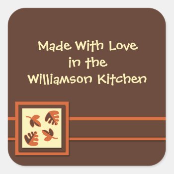 Made With Love Kitchen Stickers by Joyful_Expressions at Zazzle