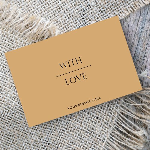 Made With Love l Thank You Neutral Beige Voucher  Business Card