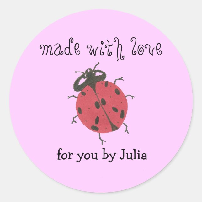 "Made With Love" label (Front)