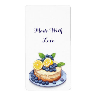 Made with Love Lemon Dessert Return Address Label