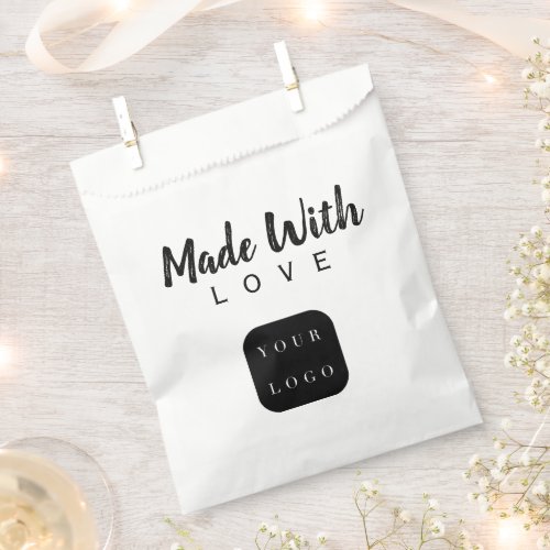 Made With Love Minimalist Company With Logo Favor Bag