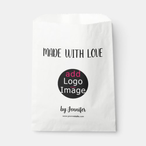 Made With Love Modern Professional Custom Logo Favor Bag