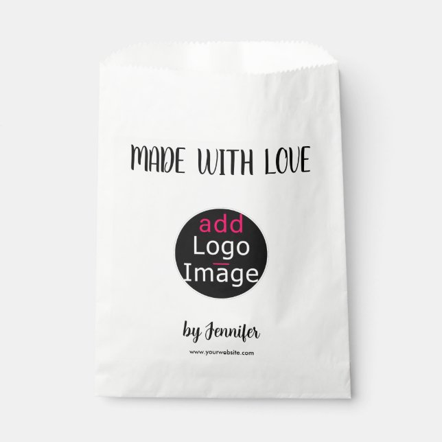Made With Love Modern Professional Custom Logo Favor Bag (Front)