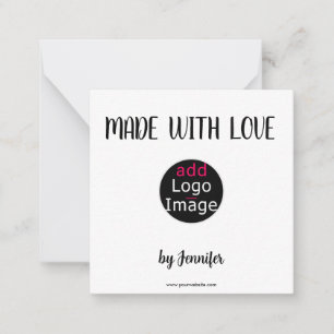 Made With Love Modern Professional Custom Logo Note Card