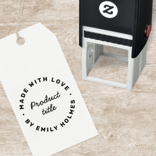 Made with Love Modern Retro Bold Stylish Self-inking Stamp