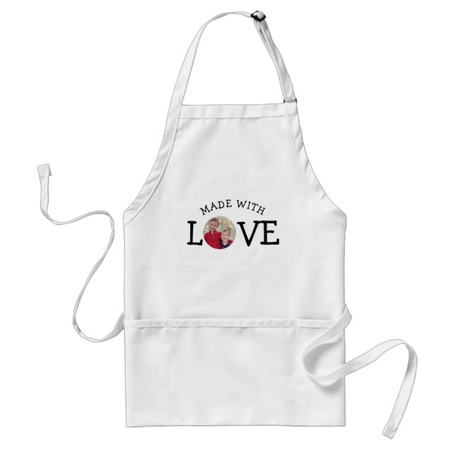 Made with Love Mother's Day Photo Adult Apron (Front)