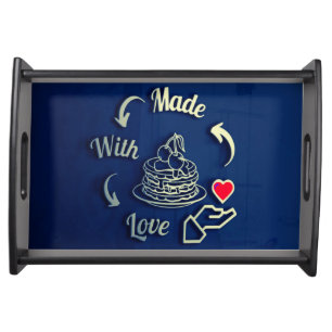 Made with Love Pancake Serving Tray with Heart