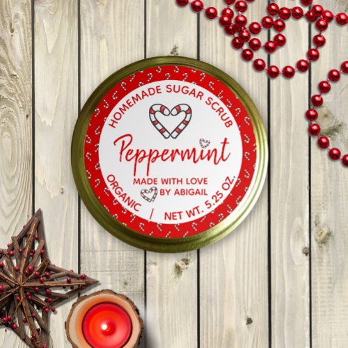 Made With Love Peppermint Homemade Sugar Scrub Classic Round Sticker