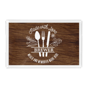 Made With Love Personalized Acrylic Tray