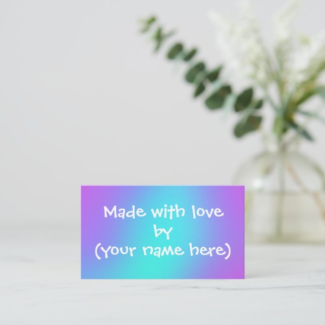 Made With Love Personalized Cards (Standing Front)