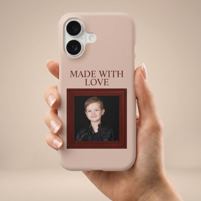 MADE WITH LOVE Personalized Child Photo iPhone Case (Creator Uploaded)