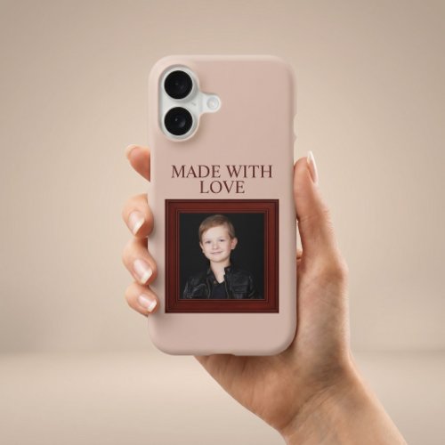MADE WITH LOVE Personalized Child Photo iPhone 17 Case