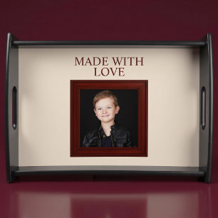 MADE WITH LOVE Personalized Child Photo Serving Tray