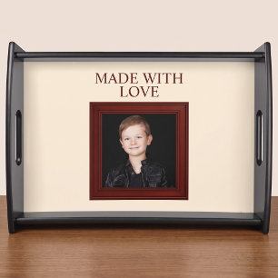 MADE WITH LOVE Personalized Child Photo Serving Tray