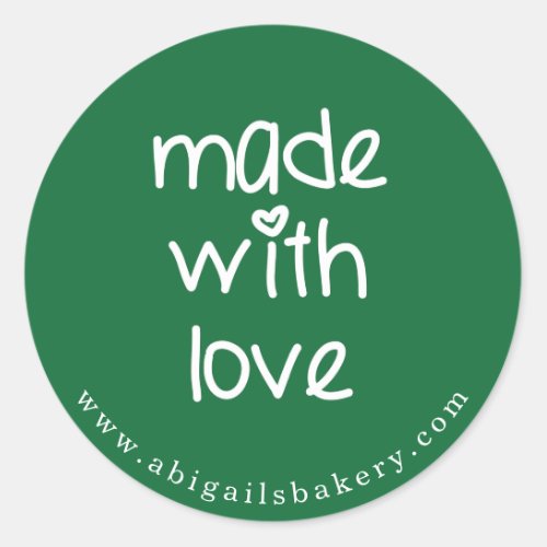 Made with love _ Personalized Custom Color Classic Round Sticker