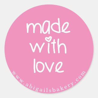 Made with love - Personalized Custom Color Classic Round Sticker