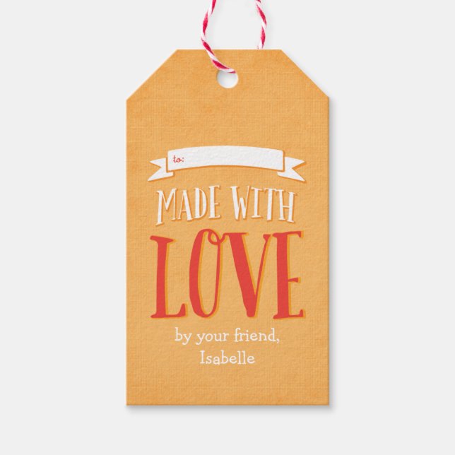 Made with Love Personalized Gift Tags (Front)