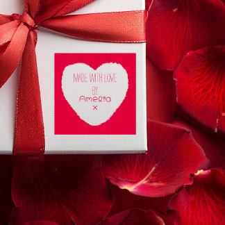Made with Love Personalized Heart Self-inking Stamp