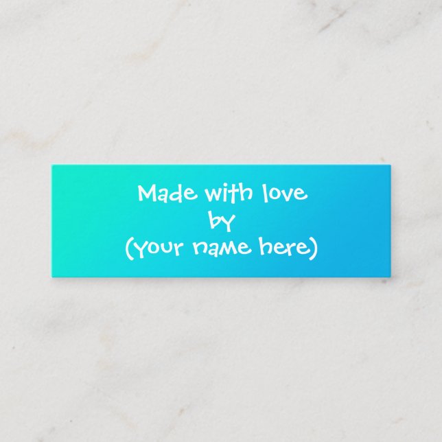 Made With Love Personalized Mini Business Card (Front)