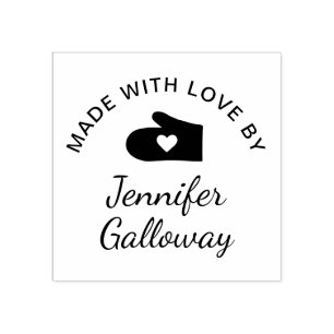 Made with Love Personalized Rubber Stamp