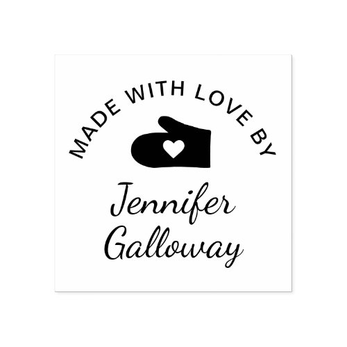 Made with Love Personalized Rubber Stamp