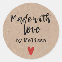 Made With Love Personlized Kraft