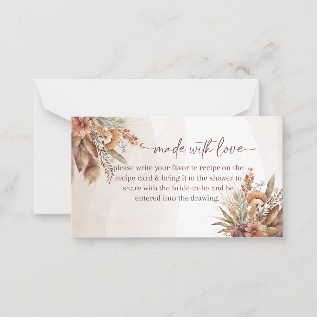 made with love recipe insert card (Front)