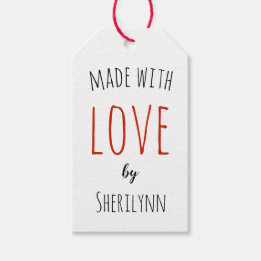 Made with Love Red Gift Tags