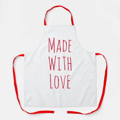 Made With Love Red Rae Dunn Inspo Kitchen Outfit  Apron