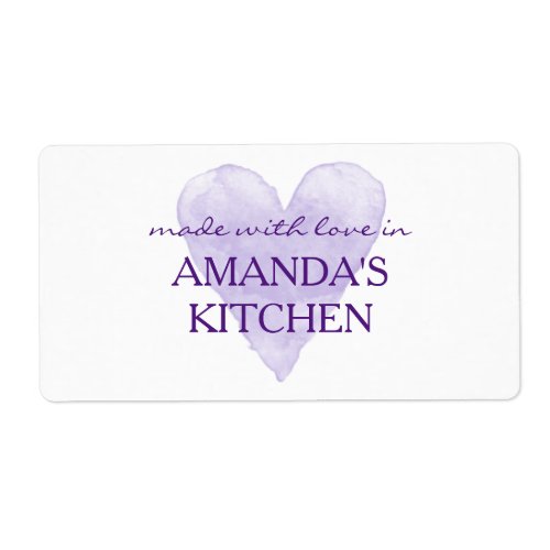 Made with love rustic heart homemade food labels