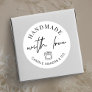 Made With Love Simple Minimalist Candle Packaging Classic Round Sticker
