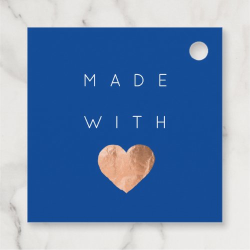 Made With Love Simply Heart Black Web Discount Blu Favor Tags